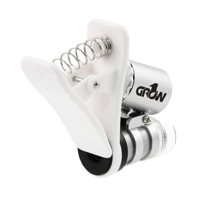 Universal Cell Phone Illuminated Microscope with Clip - 60x