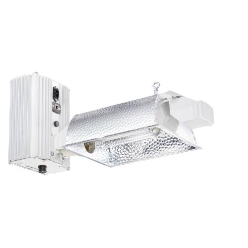 Metal halide light fixture on a white background