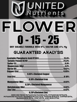 United Nutrients Flower 0-15-25 Water Soluble Fertilizer, 25 lb