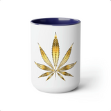 Gold Pot Leaf Coffee Mug