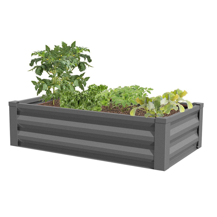 Greenes Fence Powder-Coated Metal Raised Garden Bed Planter 24" W x 48" L x 10" H