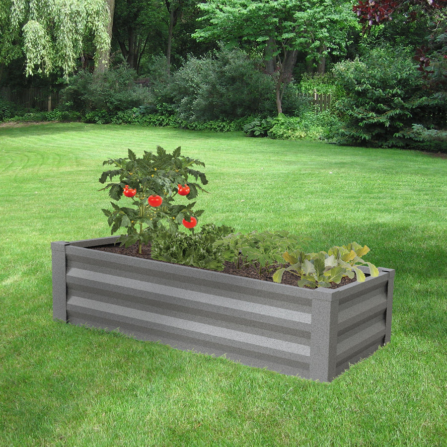 Greenes Fence Powder-Coated Metal Raised Garden Bed Planter 24" W x 48" L x 10" H