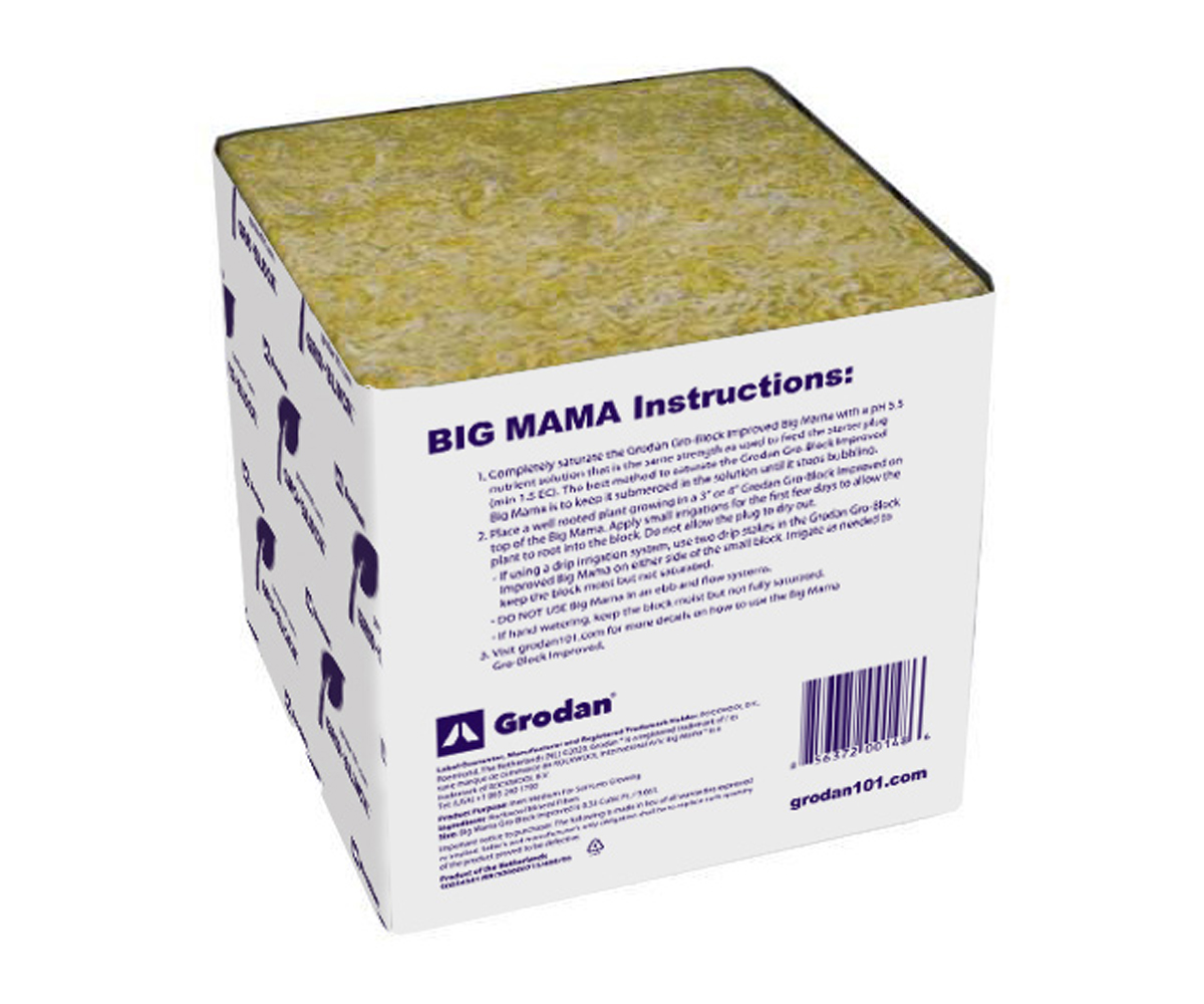 Grodan Gro-Block Improved Big Mama, 8" x 8" x 8 " (Case of 18)