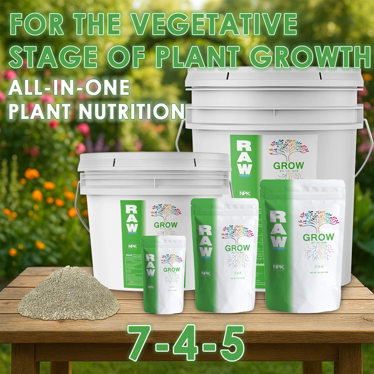 RAW Grow – All-in-One Water-Soluble Vegetative Fertilizer