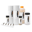 Collection of pest control products including bottles and containers on a white background