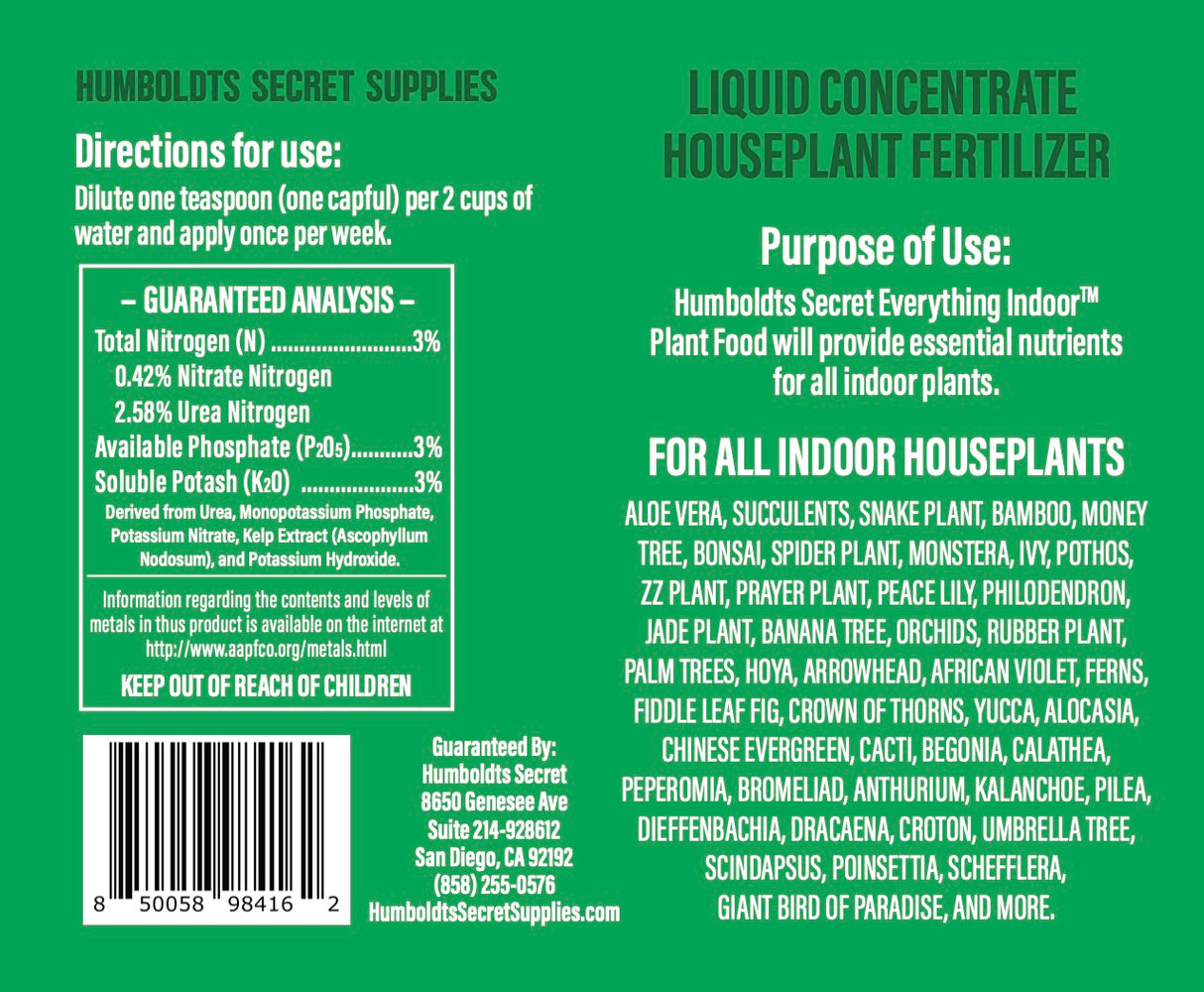 Humboldts Secret Everything Indoor Plant Food With Kelp