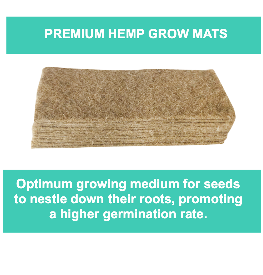 ZestiGreens Hemp Grow Mats – 10-Pack Microgreen Mats