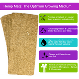 ZestiGreens Microgreens Kit Refill Pack A – 9 Hemp Mats & 9 Non-GMO Seed Varieties