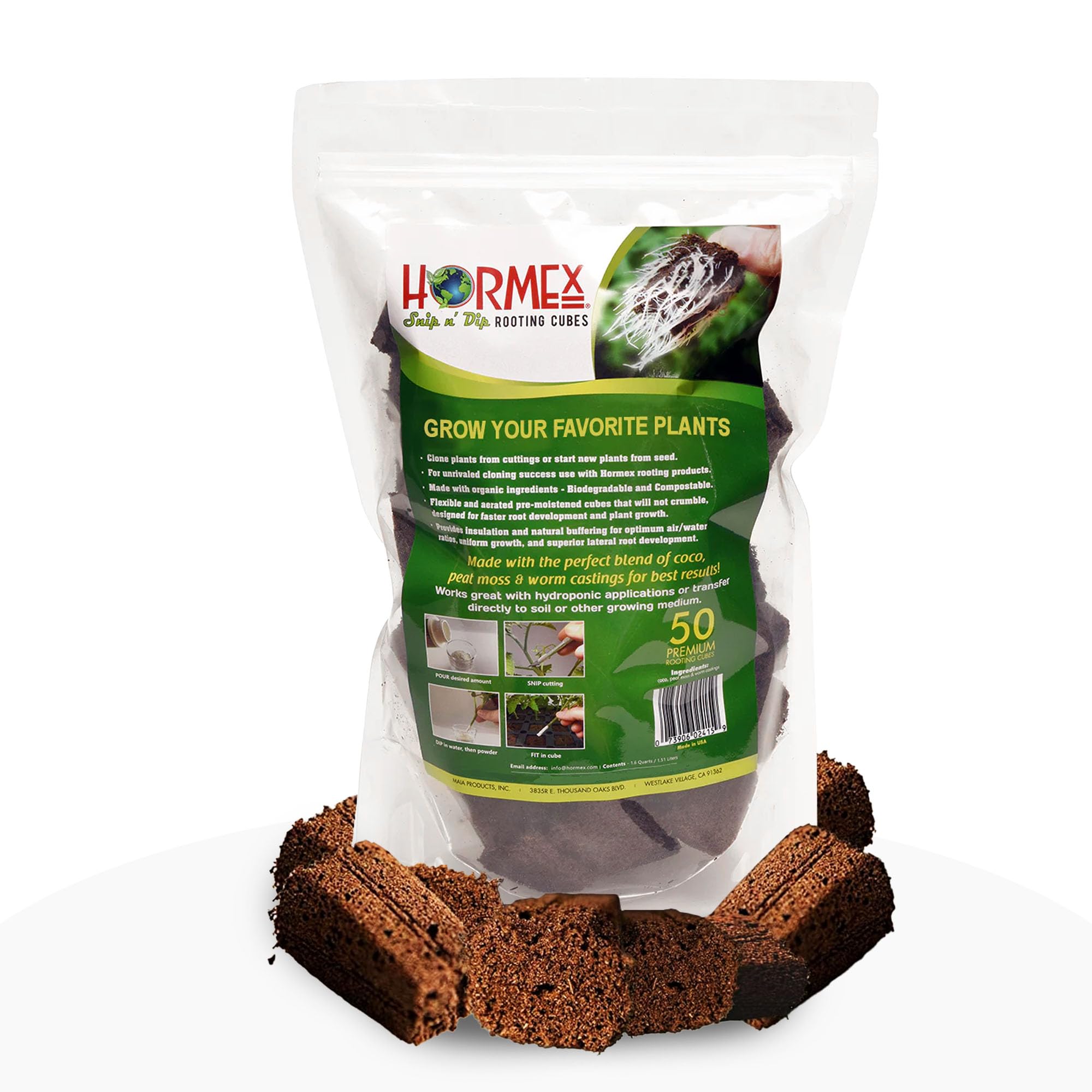 Hormex Rooting Cubes Coco Peat Plugs | Clone & Seed Starter