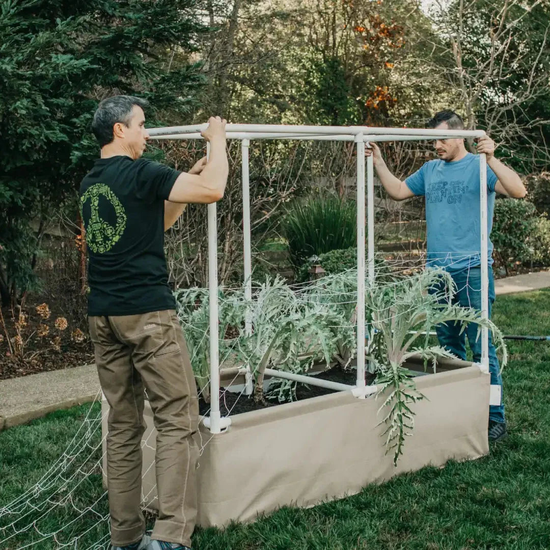 Grassroots Living Soil Fabric Bed – Complete Kit with MoistureLock™ Liner & PVC Frame