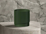 Mid-Century Ribbed 3D Printed Planter with Drainage & Saucer