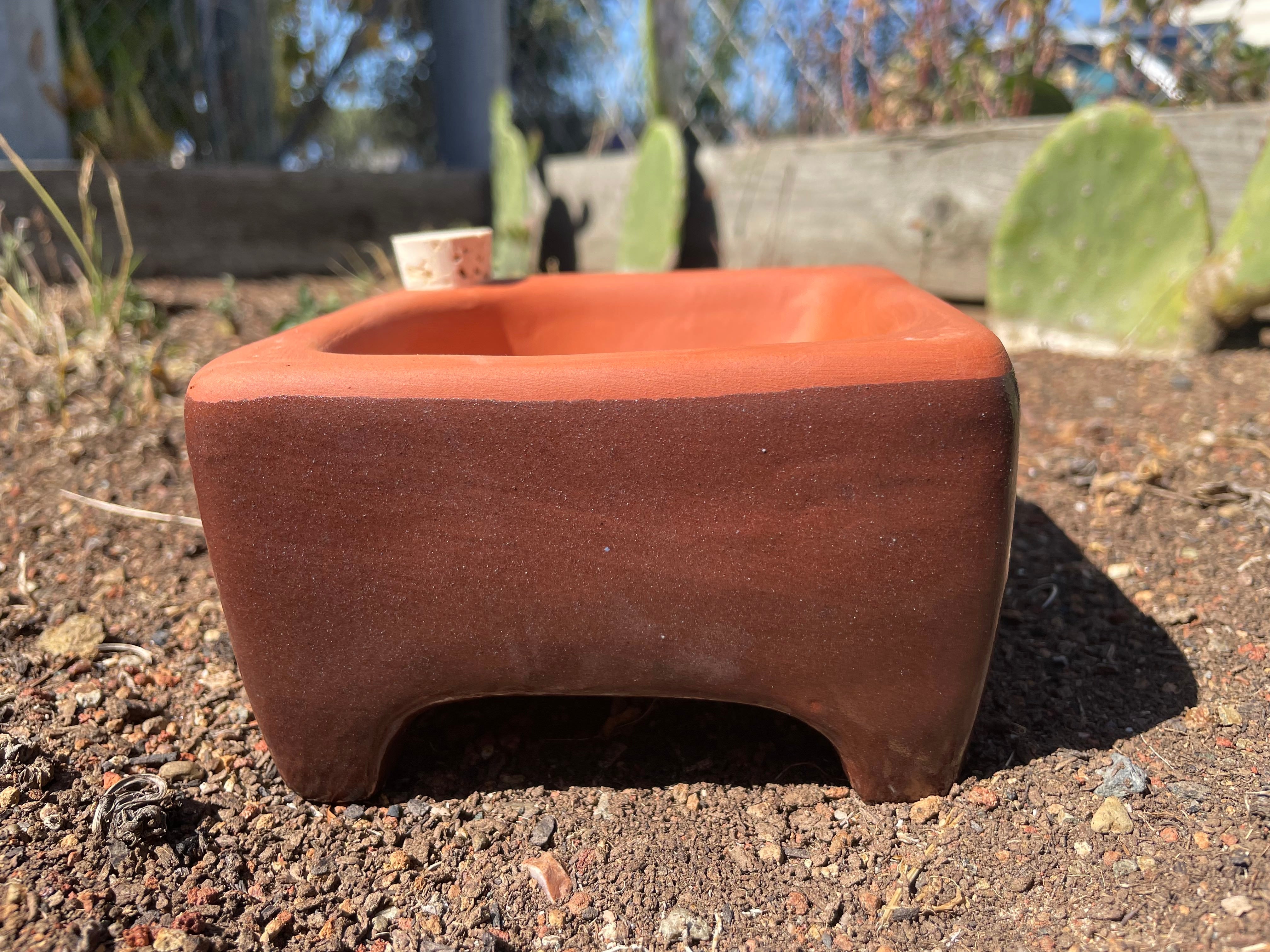 鉢・プランター invisible ink rock pot Red Rust GRANGE Non-Toxic Self-Watering Microgreens Kit | Terracotta Planter with