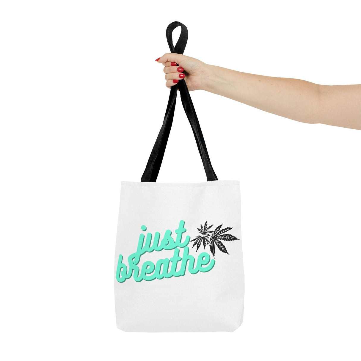 Just Breathe Cannabis Tote Bag