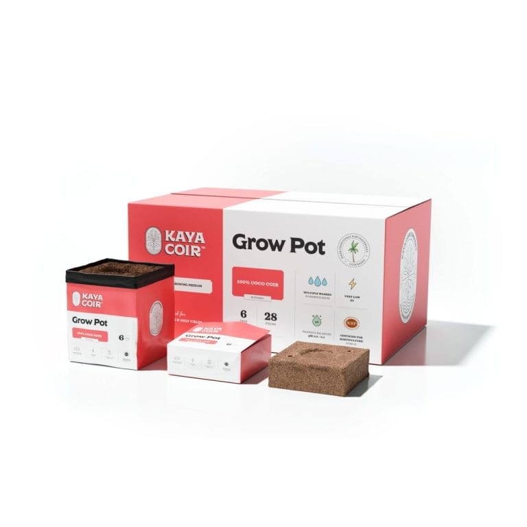 Kaya Coir 6 inch Compressed Coco Coir Grow Pot, Plastic, Case of 28