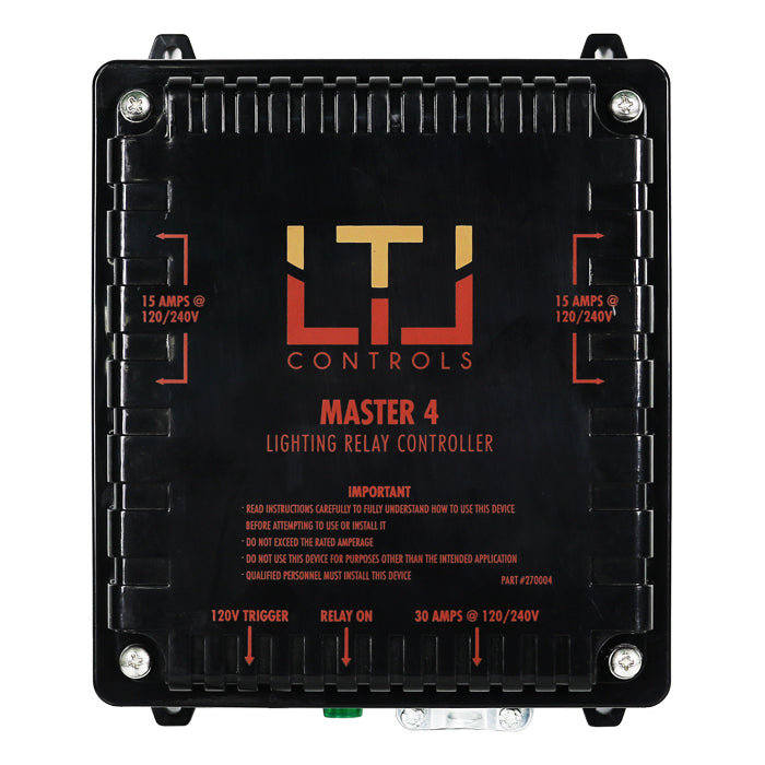LTL Controls Master 4 Lighting Relay Controller, without Timer (120V & 240V Universal Plug)