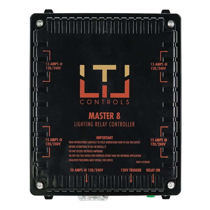 LTL Master 8 Lighting Relay Controller, without Timer (120V & 240V Universal Plug)