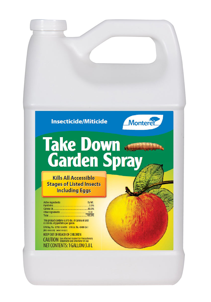 Monterey Take Down Garden Spray, Insecticide/Miticide Concentrate, Gallon