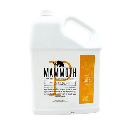 Mammoth fertilizer container on a white background