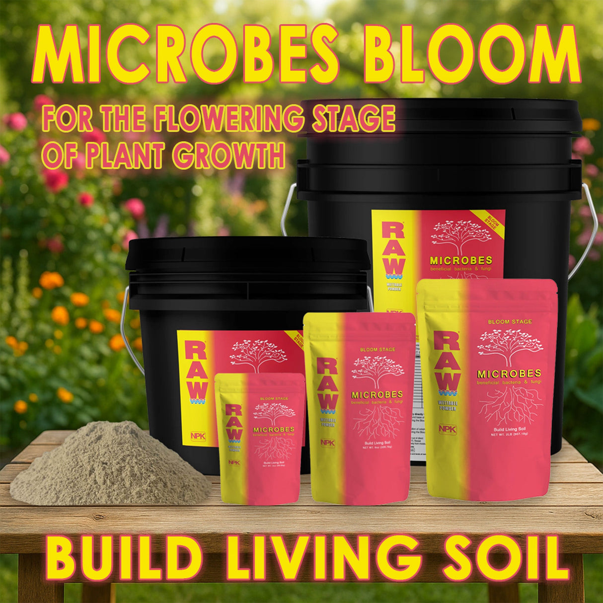 RAW Microbes Bloom Stage – Beneficial Bacteria & Fungi Inoculant