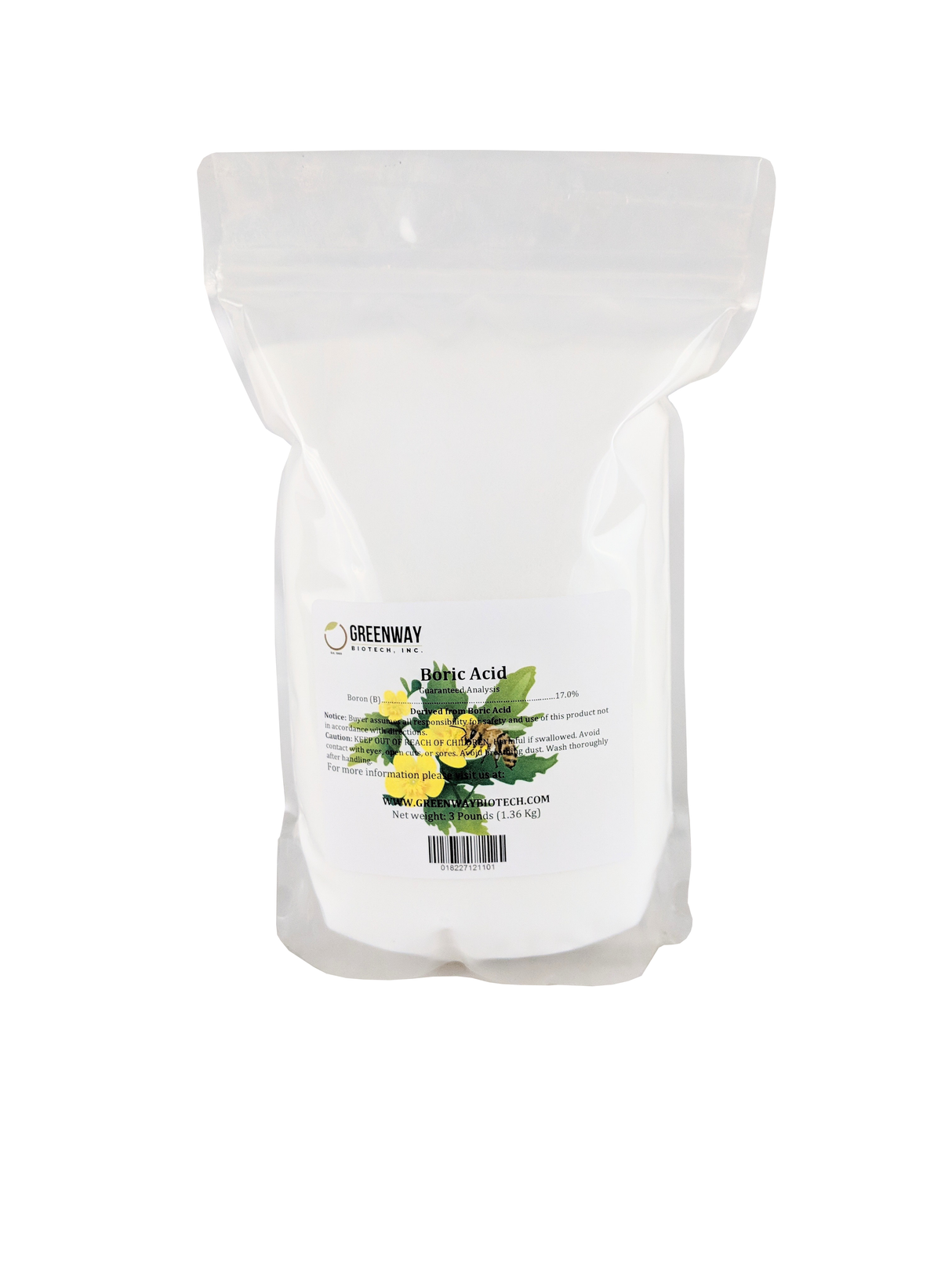 Organic Boric Acid Fertilizer 17% Boron – Water Soluble Micronutrient