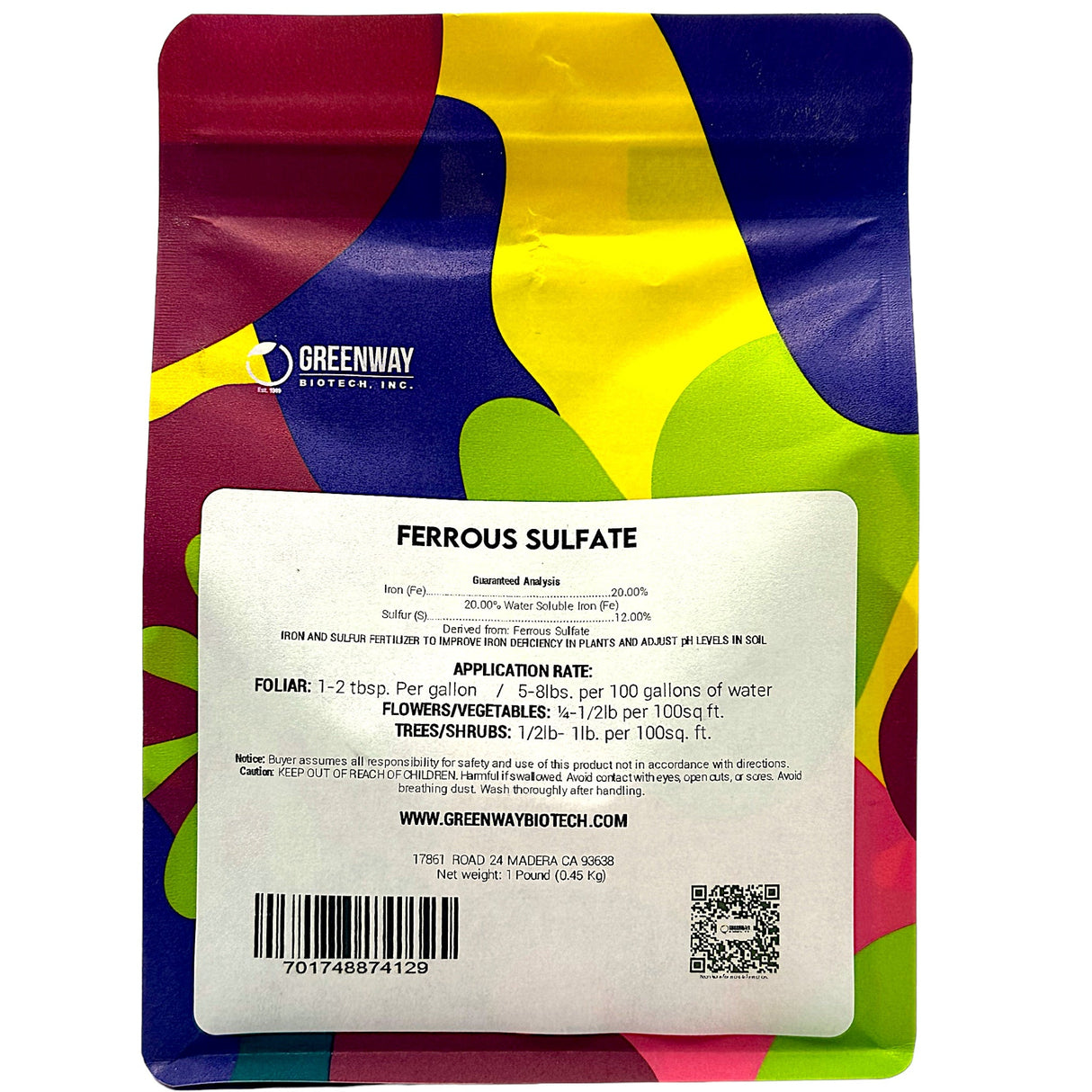 Ferrous Sulfate 20% Iron Fertilizer – Water Soluble Iron for Chlorosis