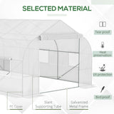 Outsunny 20' X 10' X 7' Tunnel Greenhouse With Zippered Mesh Door & 8 Mesh Windows