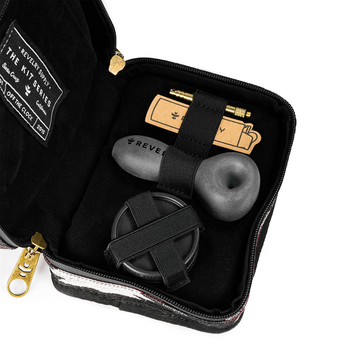 Revelry The Pipe Kit – Smell Proof Pipe Kit with Glass Spoon, Grinder & Tool