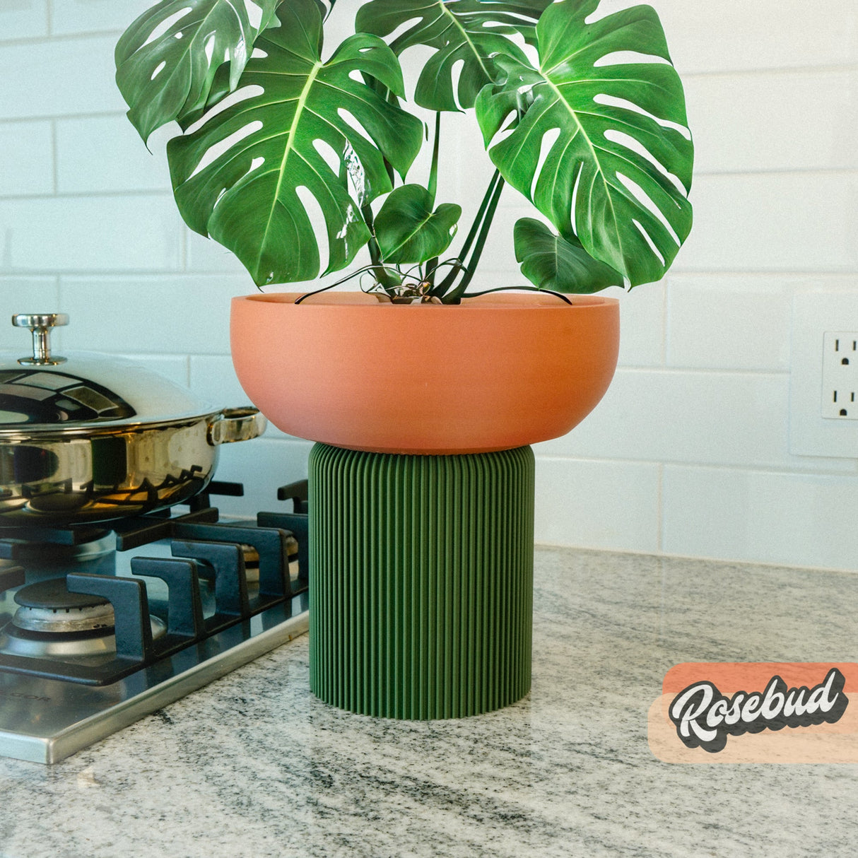 Modern Pedestal Plant Pot – Two-Piece Design