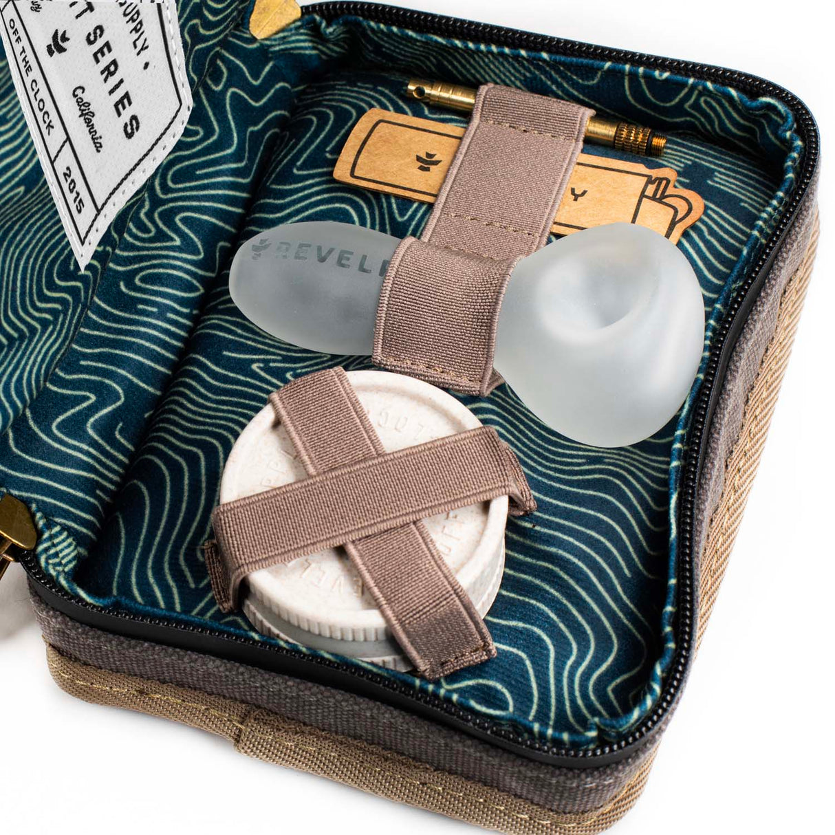 Revelry The Pipe Kit – Smell Proof Pipe Kit with Glass Spoon, Grinder & Tool