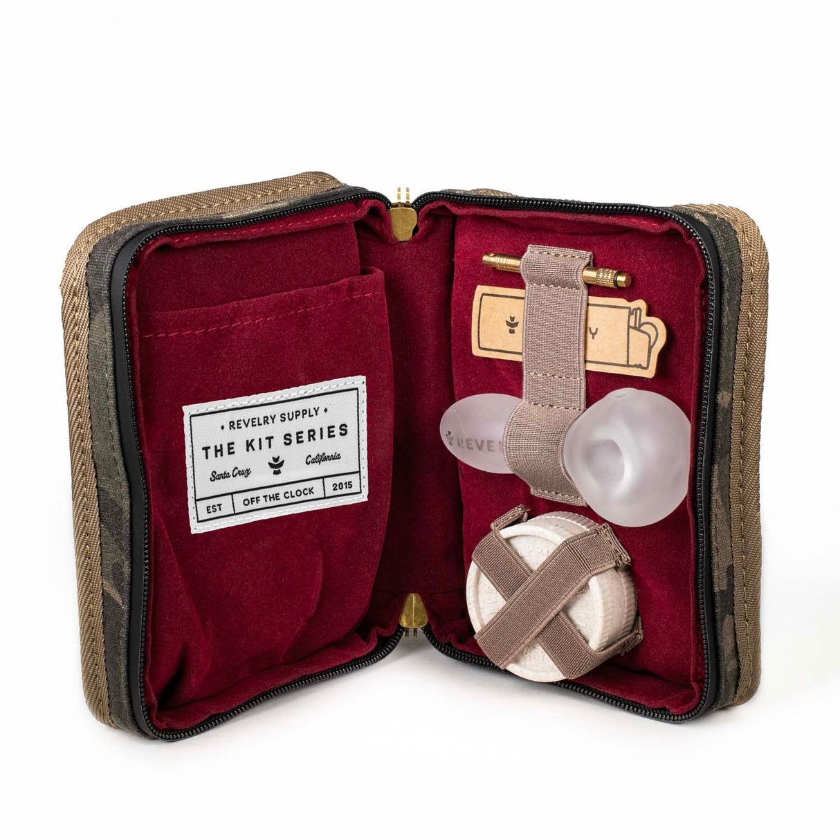 Revelry The Pipe Kit – Smell Proof Pipe Kit with Glass Spoon, Grinder & Tool