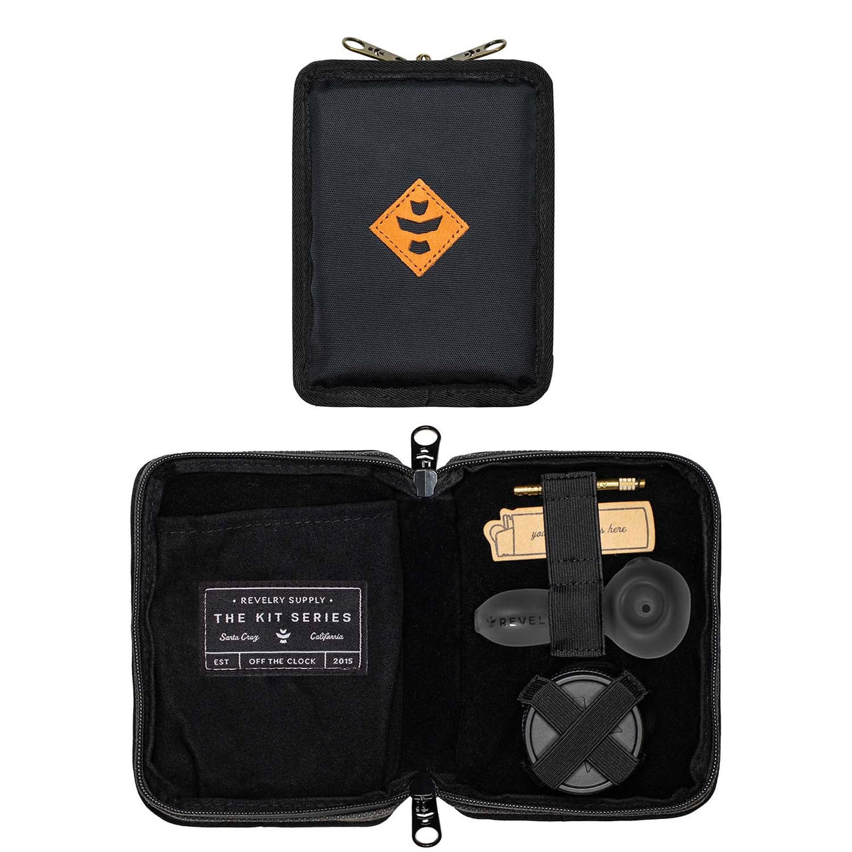 Revelry The Pipe Kit – Smell Proof Pipe Kit with Glass Spoon, Grinder & Tool