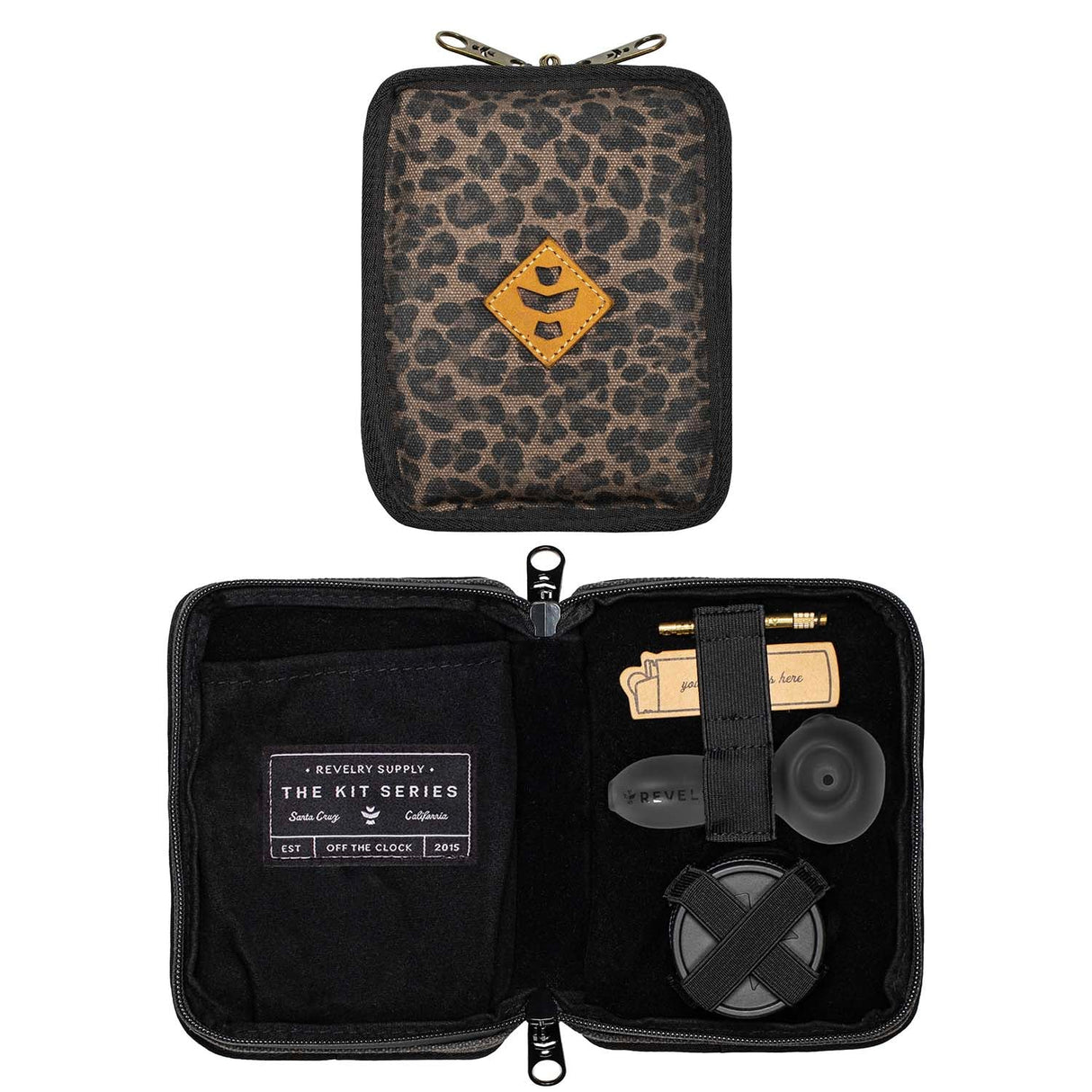 Revelry The Pipe Kit – Smell Proof Pipe Kit with Glass Spoon, Grinder & Tool