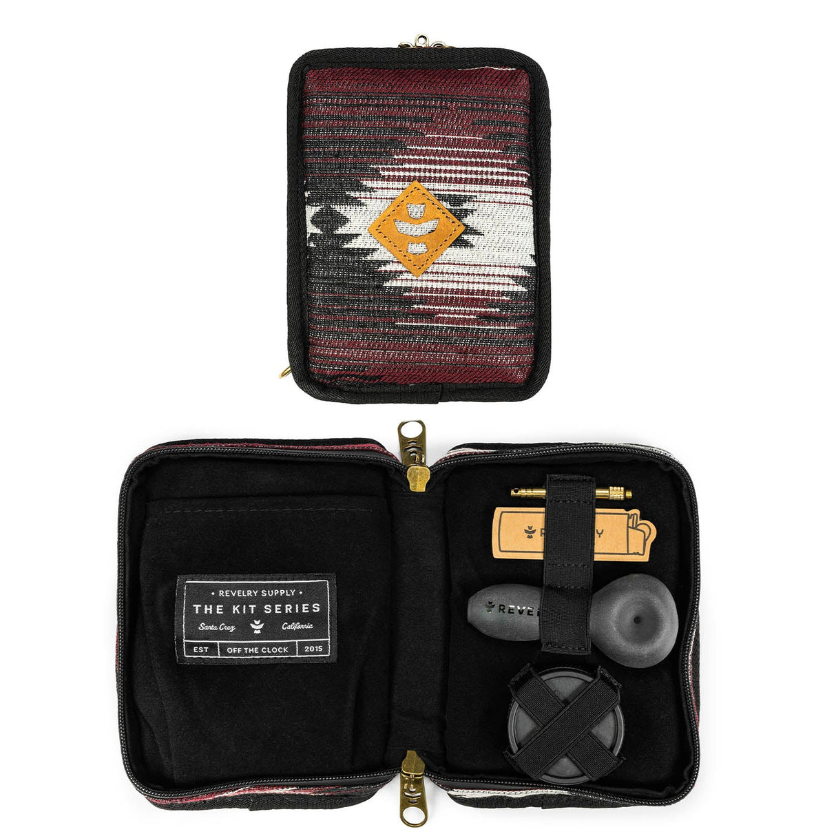 Revelry The Pipe Kit – Smell Proof Pipe Kit with Glass Spoon, Grinder & Tool