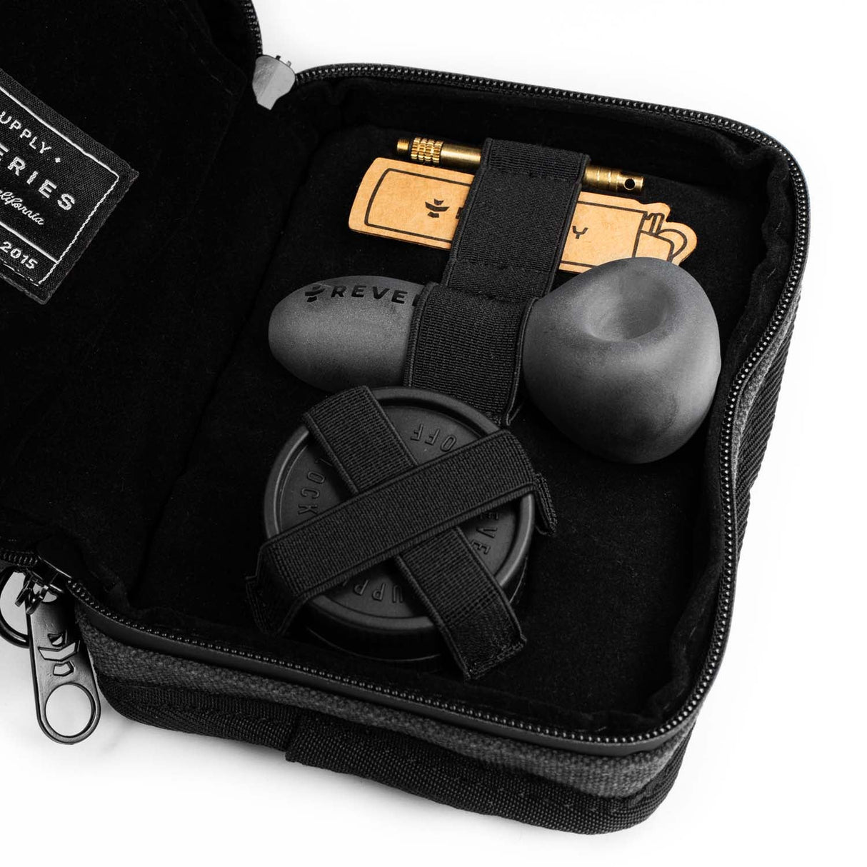 Revelry The Pipe Kit – Smell Proof Pipe Kit with Glass Spoon, Grinder & Tool