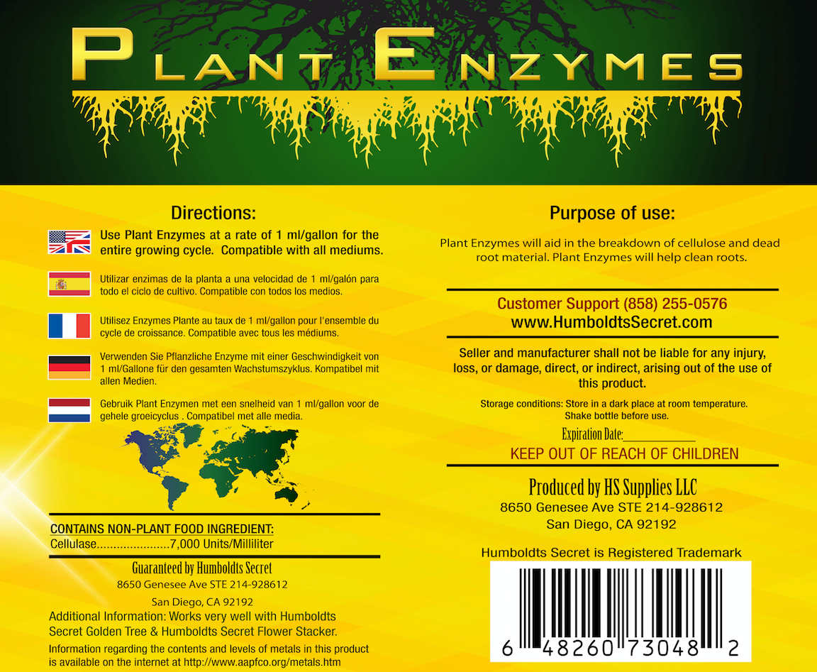 Humboldts Secret Plant Enzymes – Concentrated Root Zone Enhancer