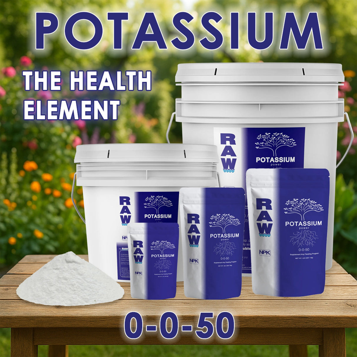 RAW Potassium – 50% Water-Soluble Potash Supplement