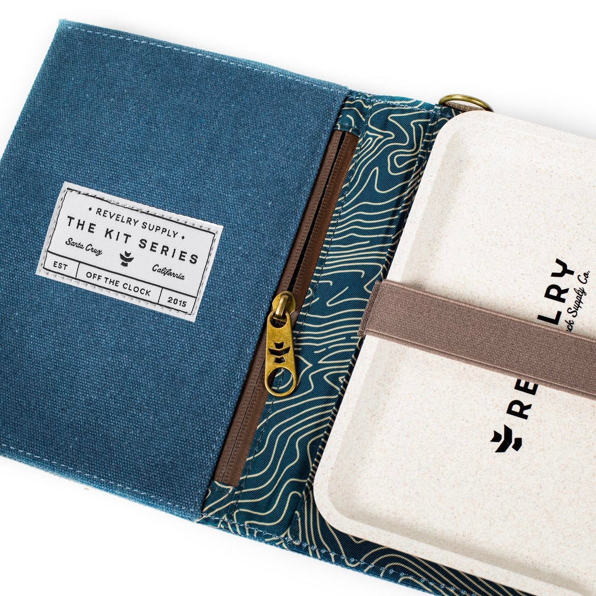 Revelry Supply The Rolling Kit – Smell Proof Travel Set with Tray, Grinder & XL Papers