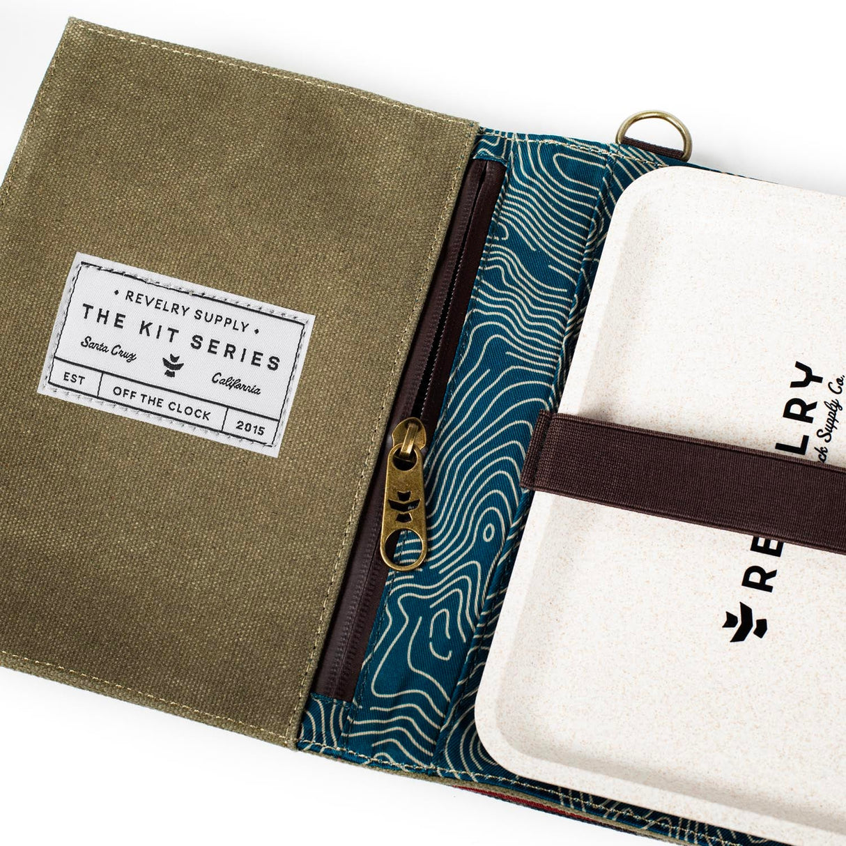 Revelry Supply The Rolling Kit – Smell Proof Travel Set with Tray, Grinder & XL Papers