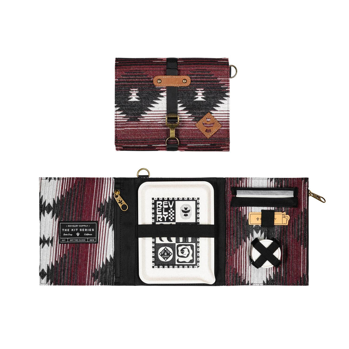 Revelry Supply The Rolling Kit – Smell Proof Travel Set with Tray, Grinder & XL Papers