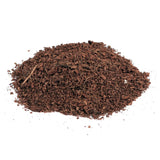 Pile of brown compost on a white background