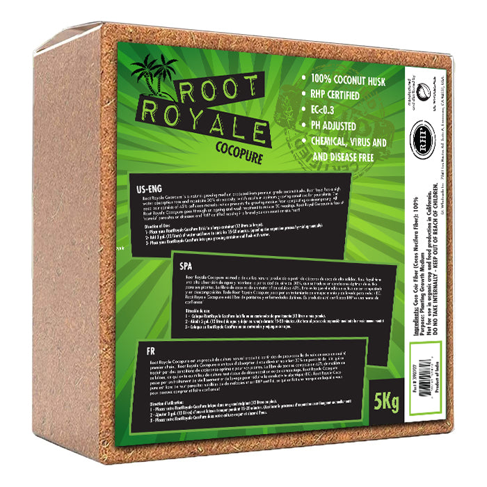 Root Royale Cocopure packaging with green label on a white background
