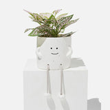 Sitting Ceramic Planter with Dangling Legs