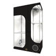 Black and transparent display cabinet on a white background