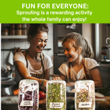 ZestiGreens Organic Sprouting Seeds 5 Variety Pack – Broccoli, Alfalfa, Mung Bean, Daikon Radish & Clover