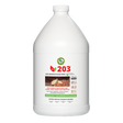A white gallon-sized bottle of Sierra Natural Science SNS 203 Pesticide Concentrate with product information and branding on the label.