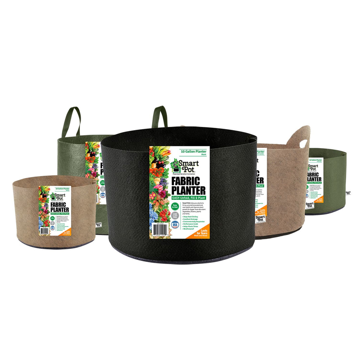 Smart Pot Fabric Planter – Original USA-Made Breathable Grow Container