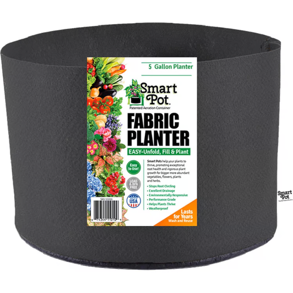 Smart Pot Fabric Grow Bag - Black