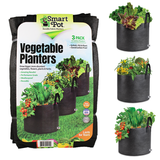 Smart Pot 15 Gallon Vegetable Planters – 3 Pack Fabric Grow Bags with Handles
