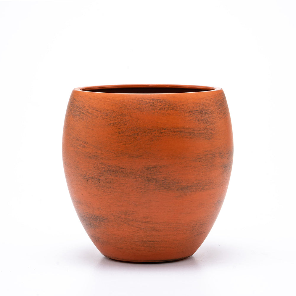 Smart Self-watering Round Planter Pot - Terracotta Painted