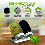 ZestiGreens Jar Sprouting Kit – 2 Glass Jars & Stand